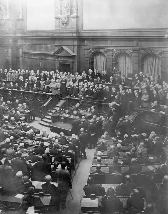 Framed Print : Scene In Reichstag After World War I Framed Print : Scene In Reichstag After World War I