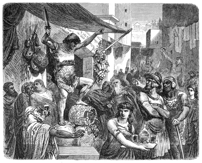 Framed Print : Scene in the streets of Ancient Rome Framed Print : Scene in the streets of Ancient Rome