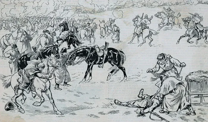 Framed Print : Scene From Te Riel Rebellion