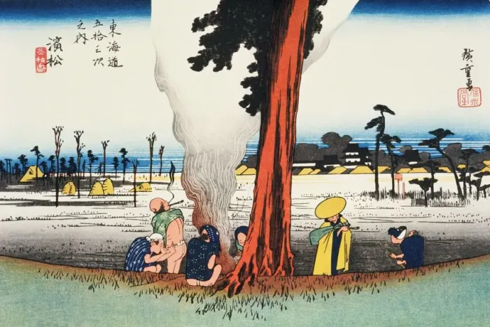 Framed Print : Scenery of Hamamatsu in Edo Period, Painting, Woodcut, Japanese Wood Block Print Framed Print : Scenery of Hamamatsu in Edo Period, Painting, Woodcut, Japanese Wood Block Print