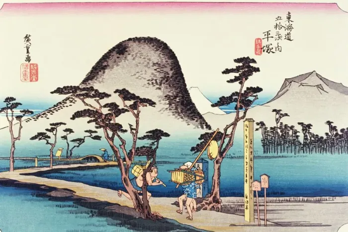 Framed Print : Scenery of Hiratsuka in Edo Period, Painting, Woodcut, Japanese Wood Block Print Framed Print : Scenery of Hiratsuka in Edo Period, Painting, Woodcut, Japanese Wood Block Print