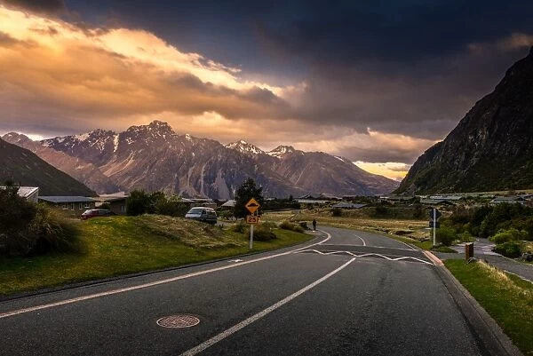 The Scenery of Village in Mount Cook, New Zealand
