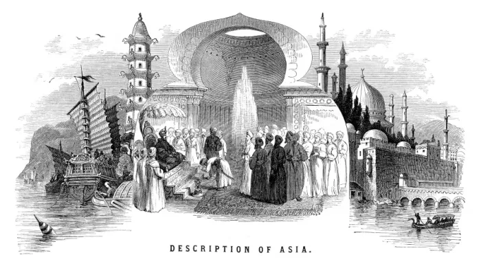 Framed Print : Scenes of Asia engraving 1881