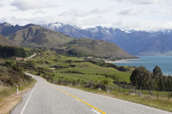 Framed Print : Scenic highway, South Island, New Zealand Framed Print : Scenic highway, South Island, New Zealand