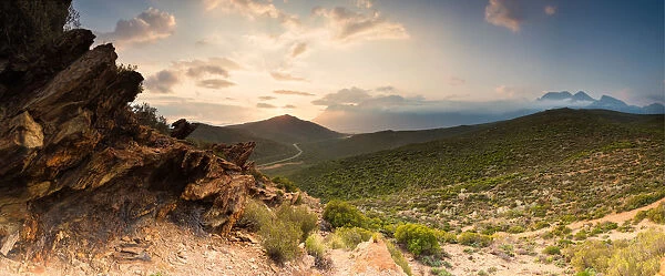 Scenic panoramic photo over the Breedevalley region in the Western Cape of south africa