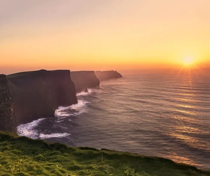 Framed Print : Scenic View Of Cliffs Of Moher, Liscannor, Ireland. Sunset time Framed Print : Scenic View Of Cliffs Of Moher, Liscannor, Ireland. Sunset time