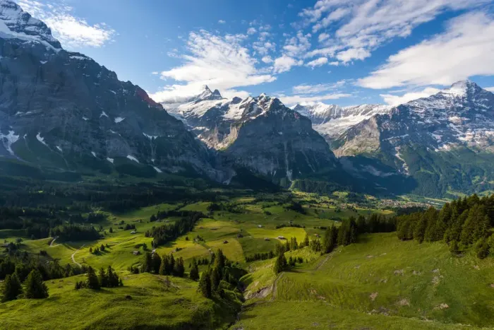 Framed Print : Scenic view of Grindelwald-First, Switzerland Framed Print : Scenic view of Grindelwald-First, Switzerland