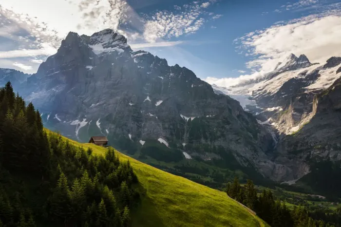 Framed Print : Scenic view of Grindelwald-First, Switzerland Framed Print : Scenic view of Grindelwald-First, Switzerland