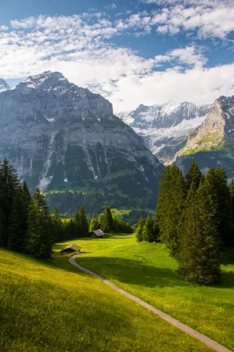 Framed Print : Scenic view of Grindelwald-First, Switzerland Framed Print : Scenic view of Grindelwald-First, Switzerland