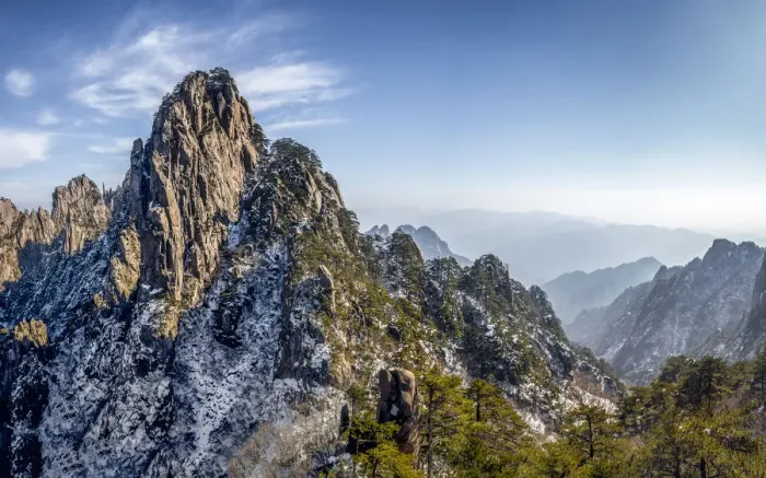 Framed Print : Scenic view at Mt Huangshan - Anhui, China Framed Print : Scenic view at Mt Huangshan - Anhui, China