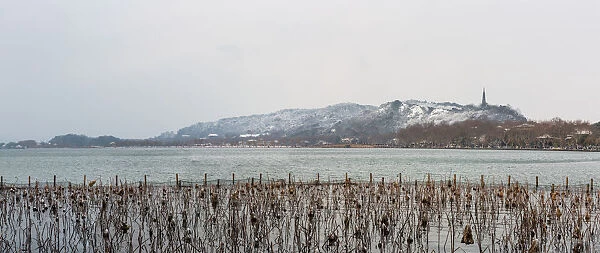 Scenic View Of the West Lake in snow, Hangzhou