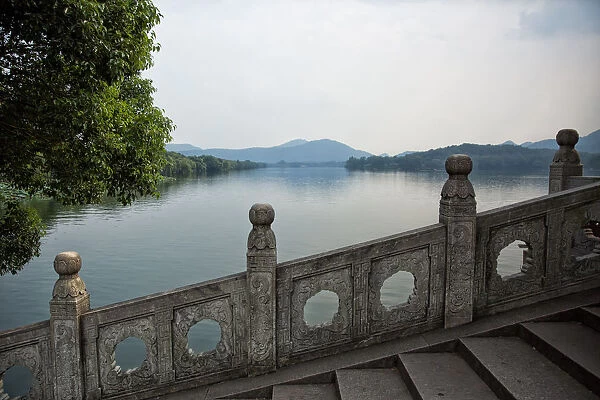 Scenic View Of West Lake from Yudai Bridge