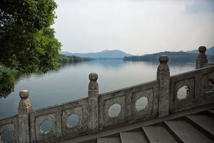 Framed Print : Scenic View Of West Lake from Yudai Bridge Framed Print : Scenic View Of West Lake from Yudai Bridge