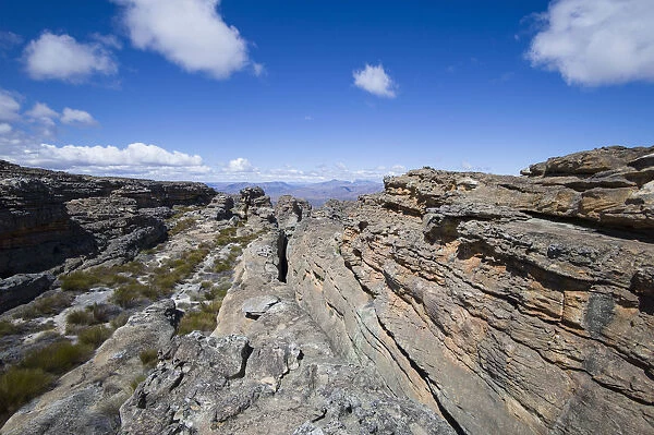 Scenic view of Wolfberg cracks from top of Wolfberg, Cederberg Wilderness Area, Western Cape Province, South Africa