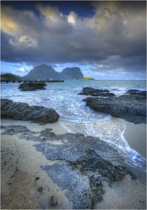 Framed Print : Scenically beautiful and a world heritage designated location, Lord Howe Island lies between the South Pacific ocean and the Tasman sea off the coast of New South Wales, Australia Framed Print : Scenically beautiful and a world heritage designated location, Lord Howe Island lies between the South Pacific ocean and the Tasman sea off the coast of New South Wales, Australia