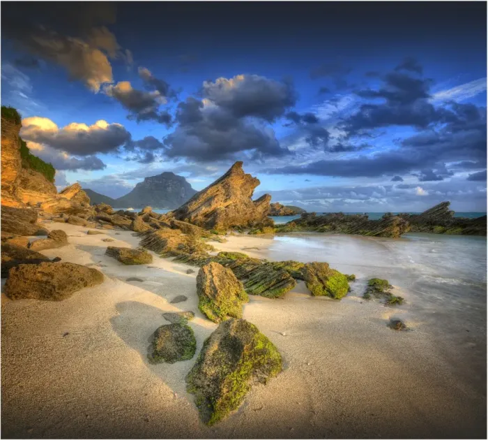 Framed Print : Scenically beautiful and a world heritage designated location, Lord Howe Island lies between the South Pacific ocean and the Tasman sea off the coast of New South Wales, Australia Framed Print : Scenically beautiful and a world heritage designated location, Lord Howe Island lies between the South Pacific ocean and the Tasman sea off the coast of New South Wales, Australia