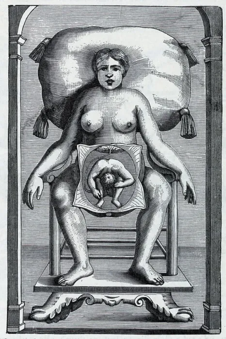 Framed Print : Schematic Drawing Of Pregnant Woman / Chil Framed Print : Schematic Drawing Of Pregnant Woman / Chil