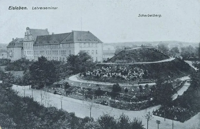 Framed Print : Scherbelberg and teachers seminar in Eisleben, Mansfeld-Suedharz district, Saxony-Anhalt, Germany, view from around 1910, digital reproduction of a historical postcard, from the time, exact date unknown Framed Print : Scherbelberg and teachers seminar in Eisleben, Mansfeld-Suedharz district, Saxony-Anhalt, Germany, view from around 1910, digital reproduction of a historical postcard, from the time, exact date unknown