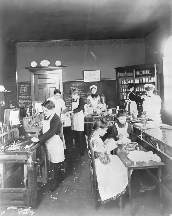 Framed Print : School; Manual Training Lab