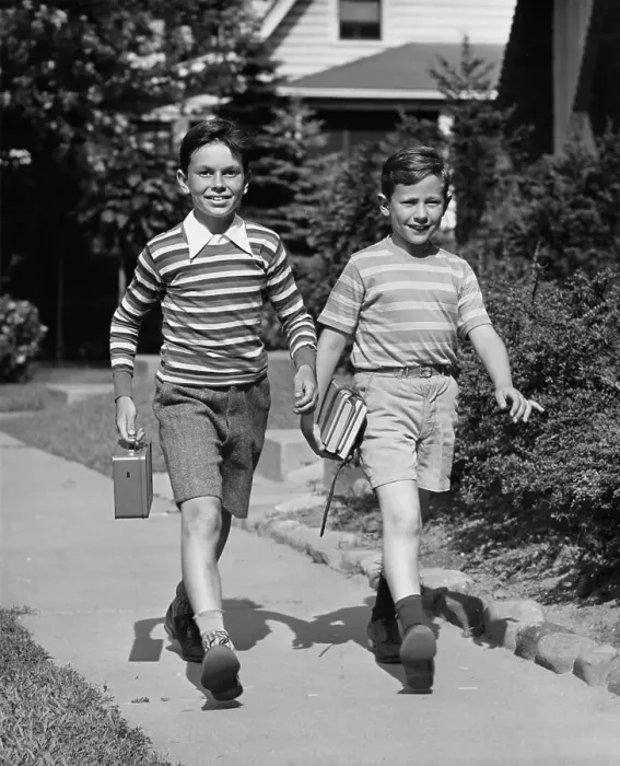 Framed Print : Schoolboy Chums