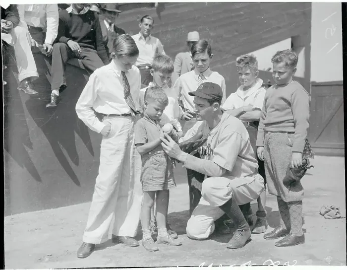 Framed Print : Schoolboy Rowe Giving Lesson to Young Fans Framed Print : Schoolboy Rowe Giving Lesson to Young Fans