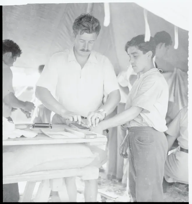 Framed Print : Schoolboys Being Fingerprinted Framed Print : Schoolboys Being Fingerprinted