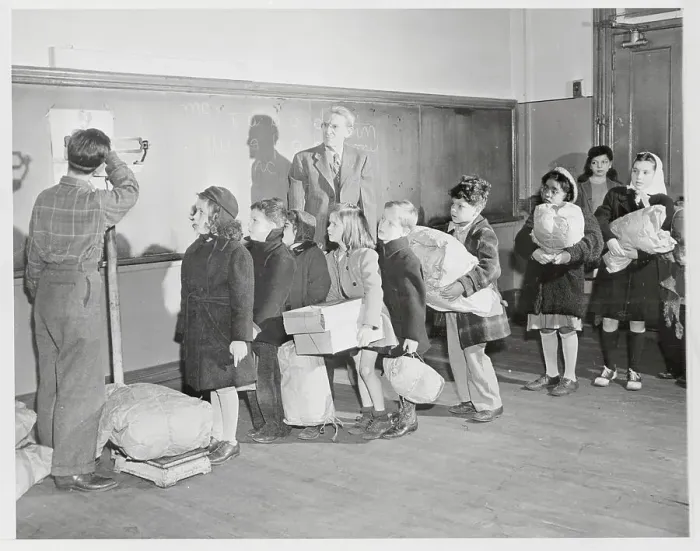 Framed Print : Schoolchildren Donating Clothing Framed Print : Schoolchildren Donating Clothing