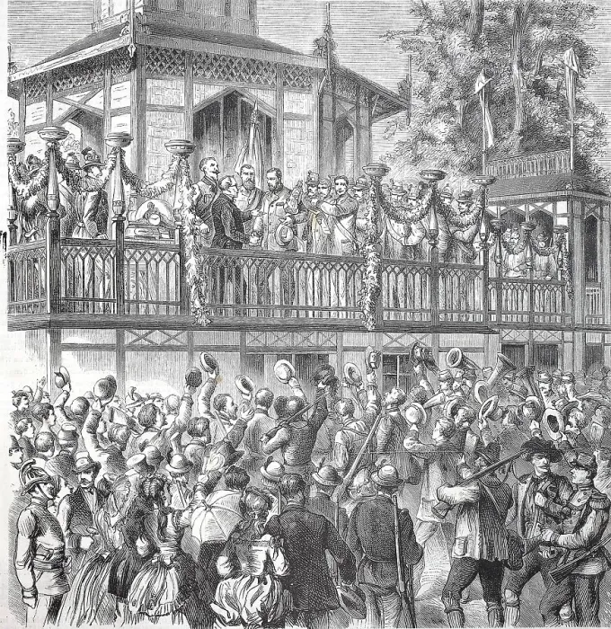 Framed Print : Schuetzenfest, c. 1885, a traditional festival or fair with target shooting, here the distribution of prizes and awards in Vienna, Austria, Historic, digitally restored reproduction of a 19th century original, exact original date unknown Framed Print : Schuetzenfest, c. 1885, a traditional festival or fair with target shooting, here the distribution of prizes and awards in Vienna, Austria, Historic, digitally restored reproduction of a 19th century original, exact original date unknown