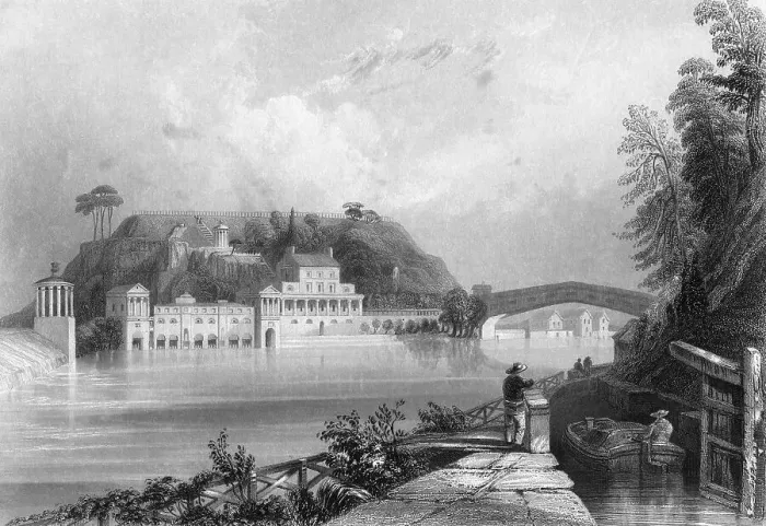 Framed Print : Schuylkill Water Works by William Henry Bartlett Framed Print : Schuylkill Water Works by William Henry Bartlett
