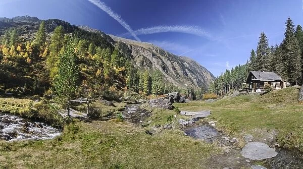 Schwarzbrunn Alm, hunting lodge, Voldertal Valley, Tyrol, Austria, Europe