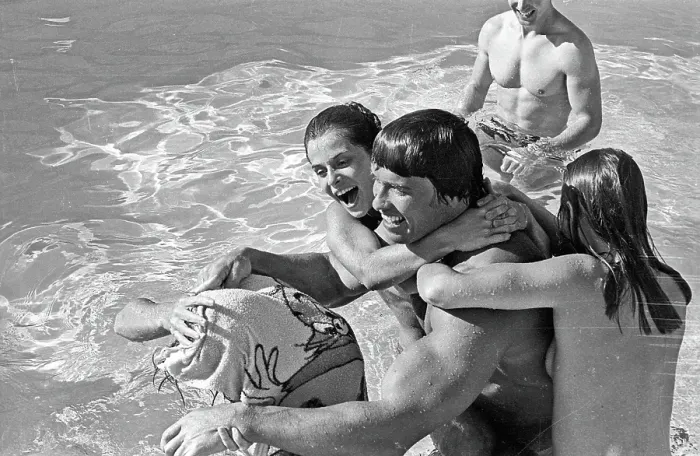 Framed Print : Schwarzenegger And Friends Framed Print : Schwarzenegger And Friends