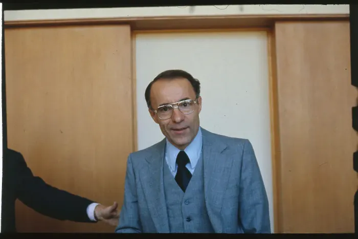 Framed Print : Scientist Arno Penzias Wearing Blue Suit Framed Print : Scientist Arno Penzias Wearing Blue Suit