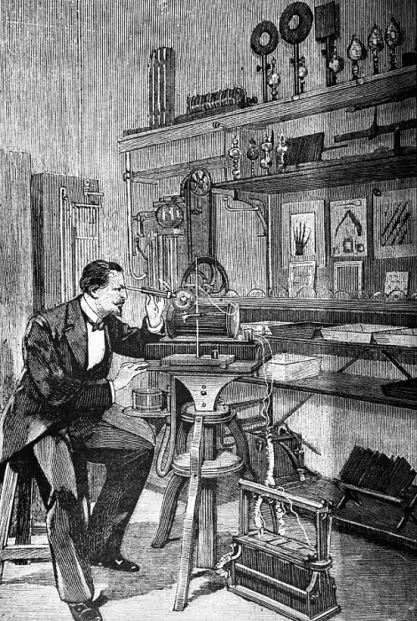 Framed Print : Scientist Looks Into Instrument Eyepiece Framed Print : Scientist Looks Into Instrument Eyepiece