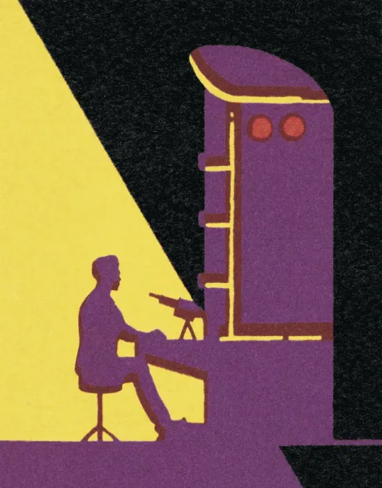 Framed Print : Scientist Working at a Desk Framed Print : Scientist Working at a Desk