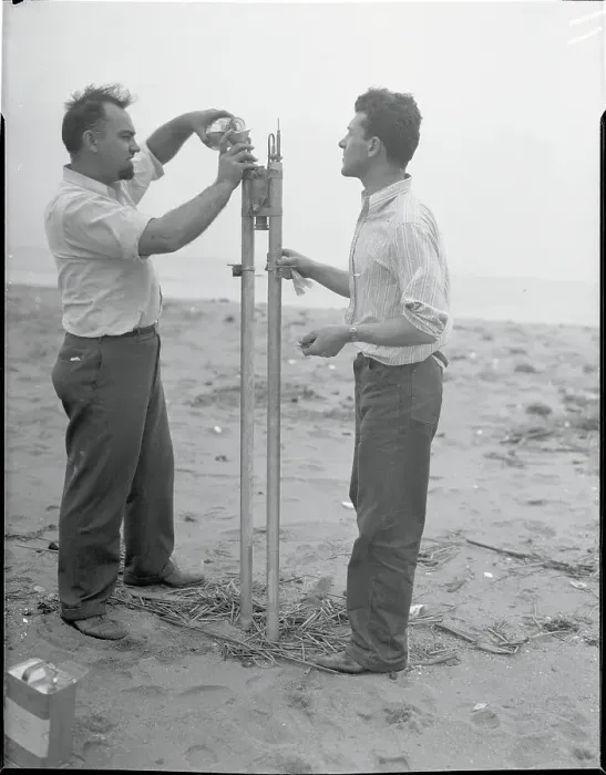Framed Print : Scientists with Small Rocket