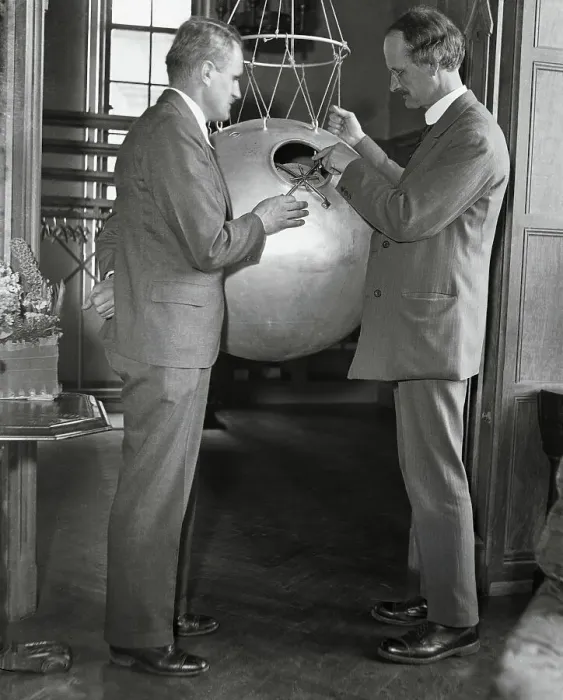 Framed Print : Scientists Studying Balloon Gondola Model Framed Print : Scientists Studying Balloon Gondola Model