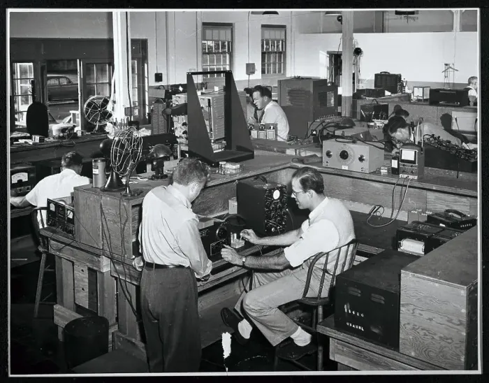 Framed Print : Scientists Working in Laboratory