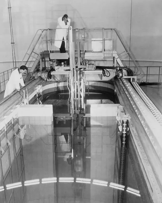 Framed Print : Scientists Working on Nuclear Research Reactor Framed Print : Scientists Working on Nuclear Research Reactor
