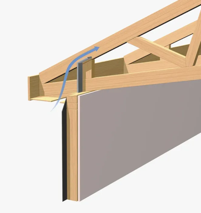Framed Print : Scissor truss on roof, close-up Framed Print : Scissor truss on roof, close-up