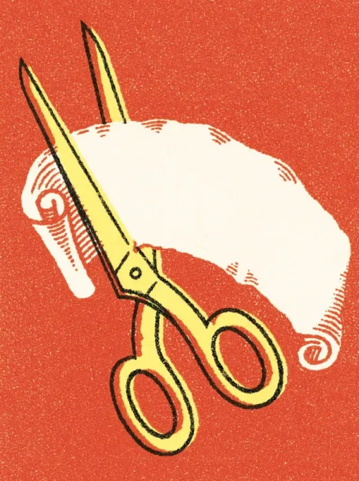 Framed Print : Scissors cutting