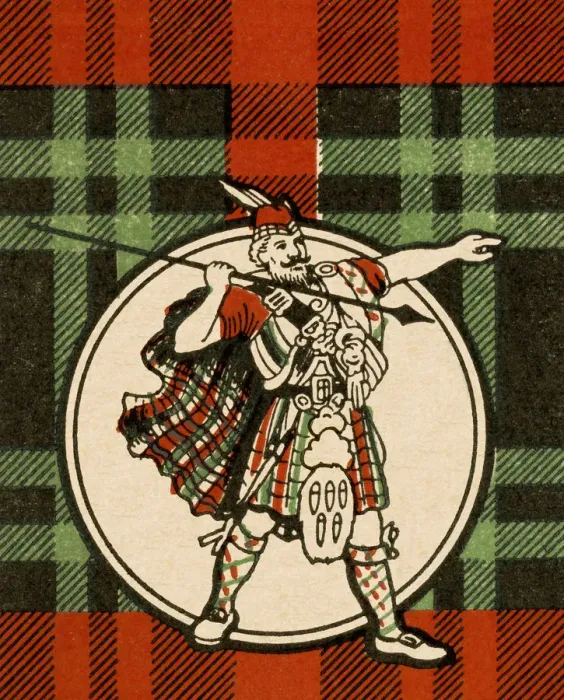 Framed Print : Scotsman Holding Spear and Pointing Framed Print : Scotsman Holding Spear and Pointing