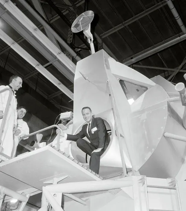 Framed Print : Scott Carpenter Inside Door of Lunar Module Framed Print : Scott Carpenter Inside Door of Lunar Module