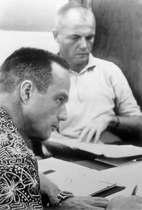Framed Print : Scott Carpenter and John Glenn Jr Framed Print : Scott Carpenter and John Glenn Jr