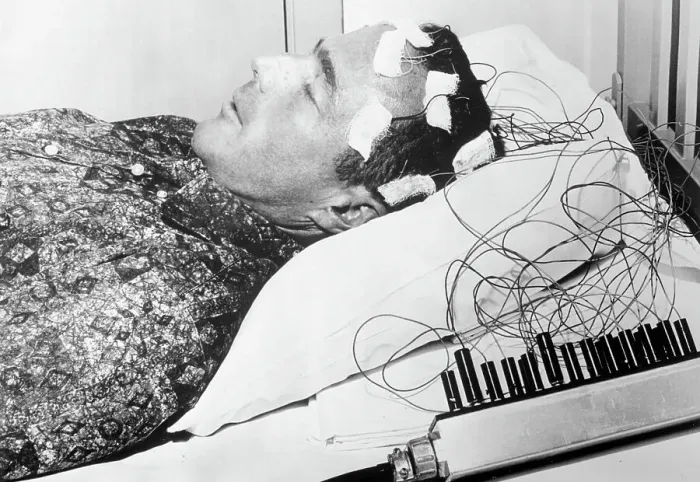 Framed Print : Scott Carpenter Wearing Biomedical Censors