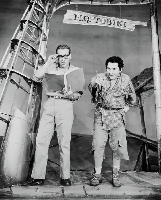 Framed Print : Scott McKay and Burgess Meredith on Stage Framed Print : Scott McKay and Burgess Meredith on Stage