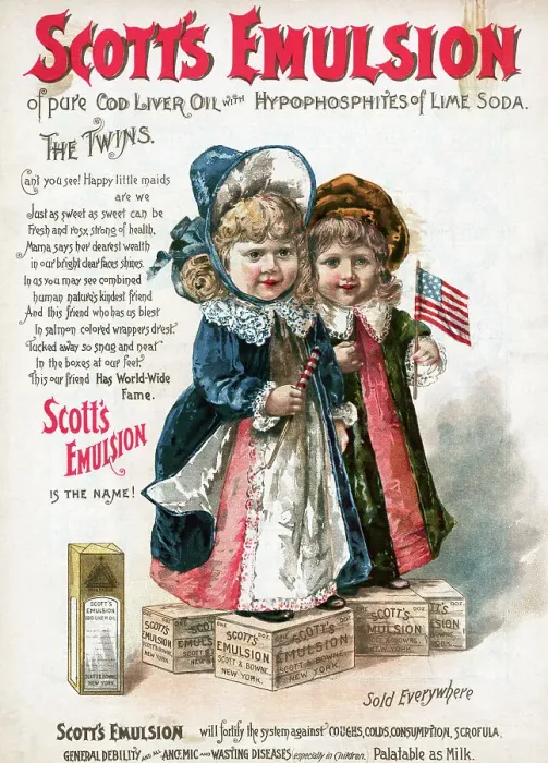 Framed Print : Scott's Emulsion of Pure Cod Liver Oil with Hypophosphites of Lime Soda Advertisement Framed Print : Scott's Emulsion of Pure Cod Liver Oil with Hypophosphites of Lime Soda Advertisement