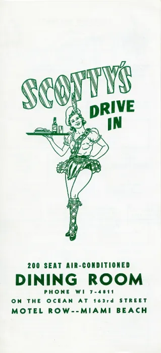 Framed Print : Scotty's. USA - 1943: A menu for Scotty's reads 'Scotty's Drive In' from 1943 in USA Framed Print : Scotty's. USA - 1943: A menu for Scotty's reads 'Scotty's Drive In' from 1943 in USA