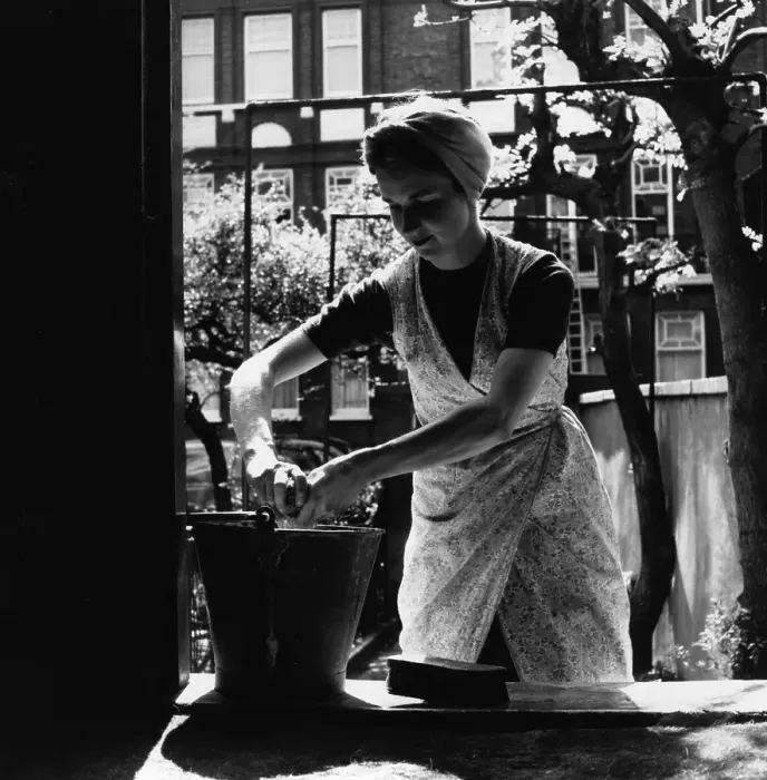 Framed Print : Scrubbing Doorstep Framed Print : Scrubbing Doorstep