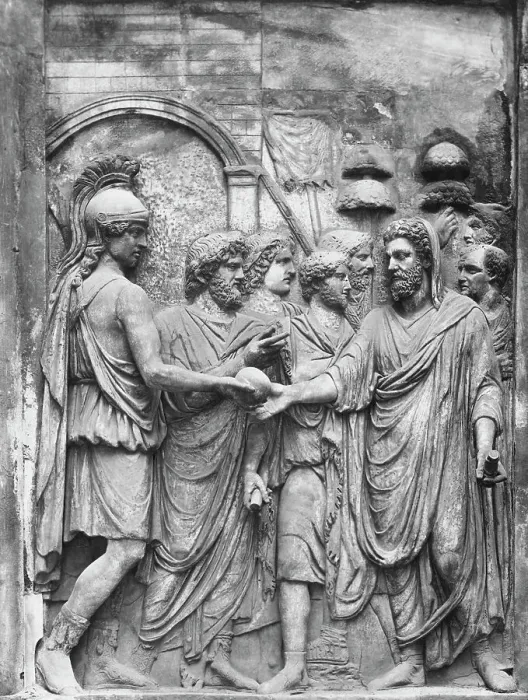 Framed Print : Sculpture of Claudius and Company Framed Print : Sculpture of Claudius and Company