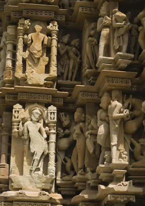 Framed Print : Sculptures on a temple, Lakshmana Temple, Khajuraho, Chhatarpur District, Madhya Pradesh, India Framed Print : Sculptures on a temple, Lakshmana Temple, Khajuraho, Chhatarpur District, Madhya Pradesh, India
